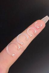 Kadın Şeffaf Antialerjik Bioplast Septum Tragus Helix Kıkırdak Piercing 1 Adet