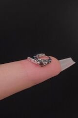 Kadın Kalp Kemer Figür Tragus Helix Kıkırdak Çelik Halka Piercing