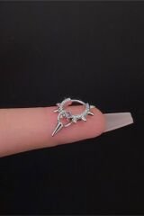 Kadın Spayk Model Tragus Helix Kıkırdak Sallantılı Çelik Halka Piercing