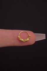 Kadın Zirkon Taşlı Daith, Septum ve Kıkırdak Halka Çelik Piercing