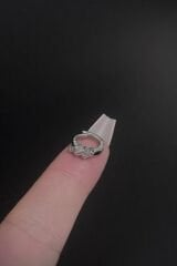 Kadın Zikzak Figürlü Zirkon Taşlı Tragus Helix Kıkırdak Çelik Halka Piercing