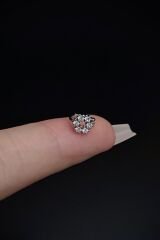 Kadın Mini Çiçek Figürlü Zirkon Taşlı Tragus Helix Kıkırdak Halka Çelik Piercing