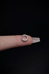 Kadın Tam Tur Mini Zirkon Taşlı Tragus Helix Kıkırdak Halka Çelik Piercing