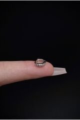 Kadın Tam Tur Mini Zirkon Taşlı Tragus Helix Kıkırdak Halka Çelik Piercing