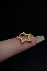 Kadın Yıldız Figürlü Tragus Helix Kıkırdak Halka Çelik Piercing