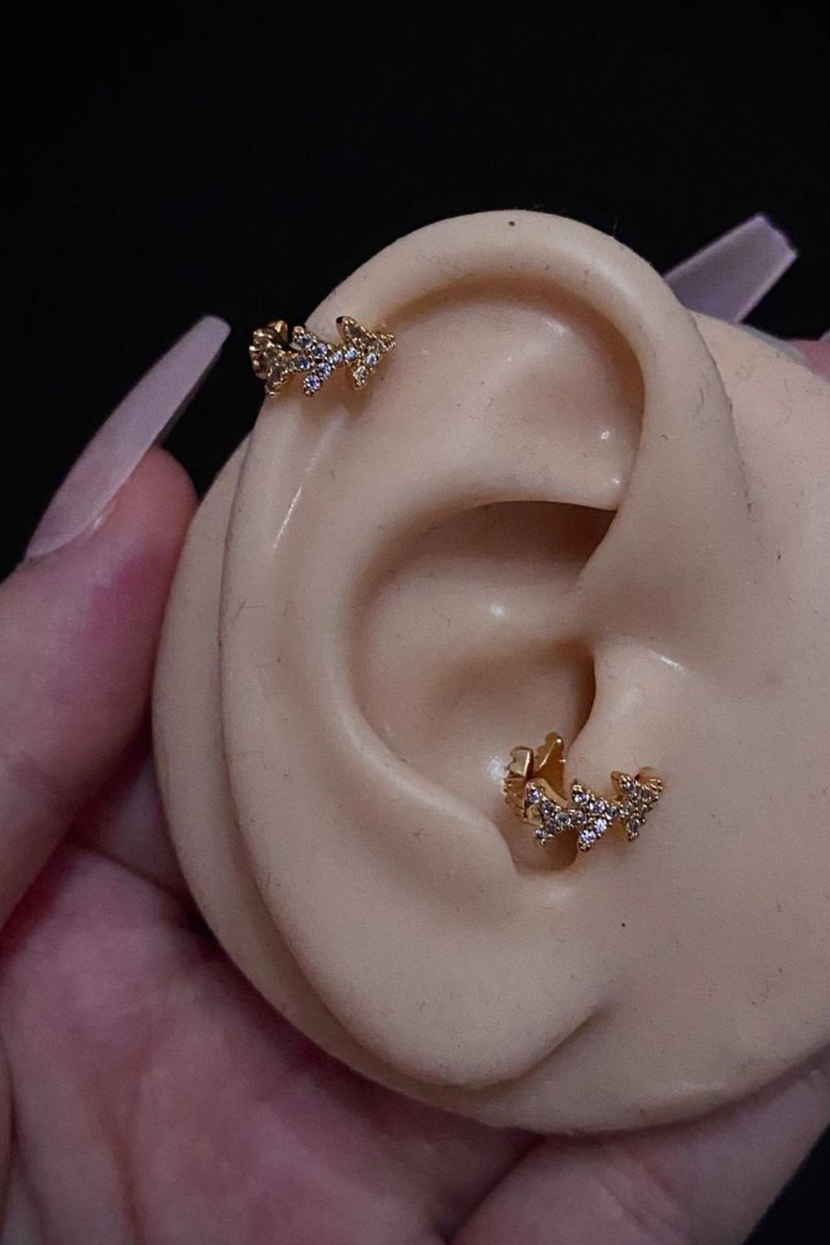 Kadın Ok Figürlü Tragus Helix Kıkırdak Halka Çelik Piercing