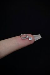Kadın Zirkon Taşlı Sallantılı Tragus Helix Kıkırdak Çelik Piercing