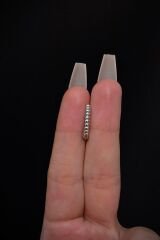 Kadın Gümüş Mineli Tasarım Model Çelik Göbek Piercing