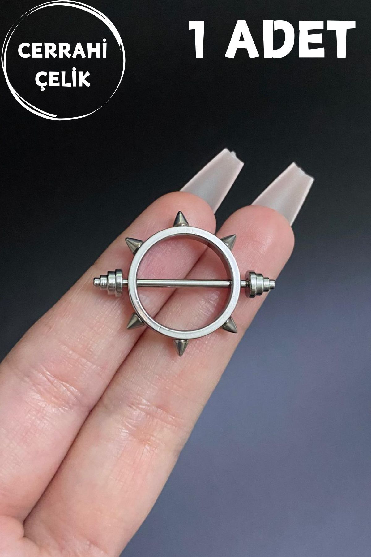 Kadın Spike Daire Model Meme Ucu Nipple Piercing