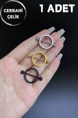 Kadın Cerrahi Çelik Daire Meme Ucu Nipple Piercing