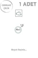Unisex Cerrahi Çelik İnce Barlı 1mm Tel Halka Hızma Piercing