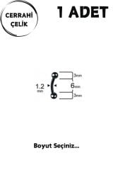 Unisex Cerrahi Çelik 3mm Toplu Rook Kaş Daith Helix Kıkırdak Piercing