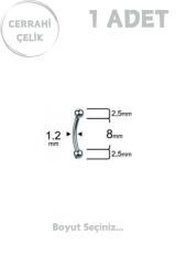 Unisex Cerrahi Çelik 2.5mm Toplu Rook Kaş Daith Helix Kıkırdak Piercing