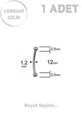 Unisex Cerrahi Çelik 2.5mm Toplu Rook Kaş Daith Helix Kıkırdak Piercing