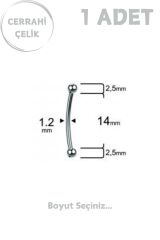 Unisex Cerrahi Çelik 2.5mm Toplu Rook Kaş Daith Helix Kıkırdak Piercing