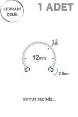 Cerrahi Çelik 2.5mm Top Uçlu Septum Dudak Tragus Helix Kıkırdak Piercing