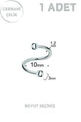Unisex Cerrahi Çelik Tragus Helix Lobe Dudak Kıkırdak Spiral Piercing