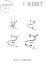 Unisex Cerrahi Çelik Tragus Helix Lobe Dudak Kıkırdak Spiral Piercing