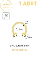 Cerrahi Çelik 4mm Top Uçlu Septum Dudak Tragus Helix Kıkırdak Piercing