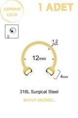 Cerrahi Çelik 4mm Top Uçlu Septum Dudak Tragus Helix Kıkırdak Piercing