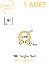 Cerrahi Çelik 4mm Top Uçlu Septum Dudak Tragus Helix Kıkırdak Piercing