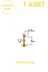 Unisex Cerrahi Çelik 2.5mm Toplu Labret Tragus Helix Piercing