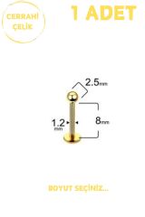 Unisex Cerrahi Çelik 2.5mm Toplu Labret Tragus Helix Piercing