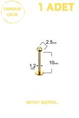 Unisex Cerrahi Çelik 2.5mm Toplu Labret Tragus Helix Piercing