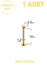 Unisex Cerrahi Çelik 2.5mm Toplu Labret Tragus Helix Piercing
