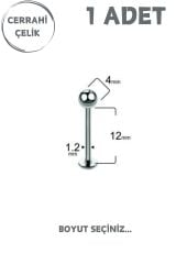 Unisex Cerrahi Çelik 4mm Toplu Labret Tragus Helix Piercing
