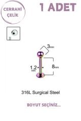 Unisex Cerrahi Çelik 3mm Toplu Labret Tragus Helix Piercing