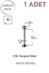 Unisex Cerrahi Çelik 3mm Toplu Labret Tragus Helix Piercing