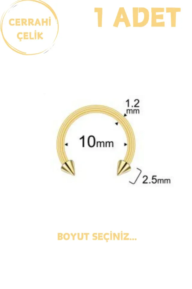 Unisex Cerrahi Çelik Piercing | Septum, Tragus, Helix Uyumlu